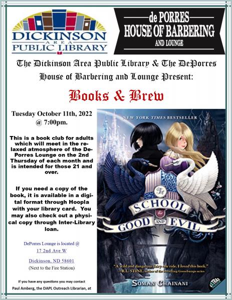 Image for event: Books &amp; Brew -- The School of Good and Evil (Ages 21+)