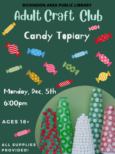 Image for event: Adult Craft Club - Candy Topiary (Ages 18+)