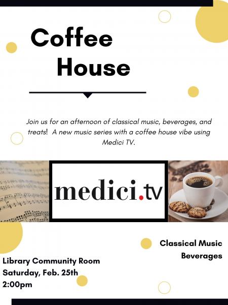 Image for event: Coffee House: Medici.tv Musical Performance