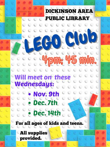 Image for event: Kids' LEGO Club (Ages 3-17)