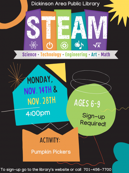 Image for event: S.T.E.A.M. - Pumpkin Pickers (ages 6-9)