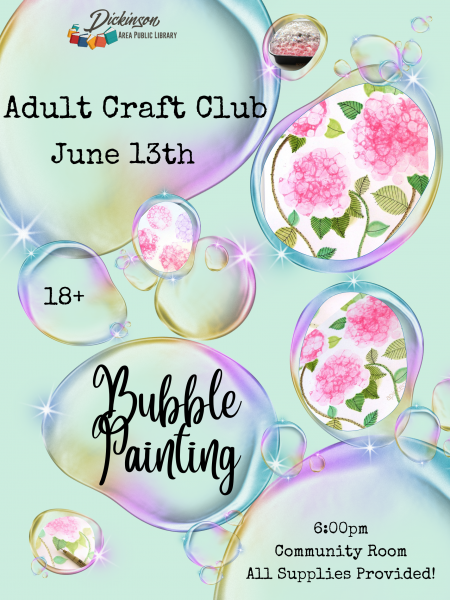 Image for event: Adult Craft Club: Bubble Art
