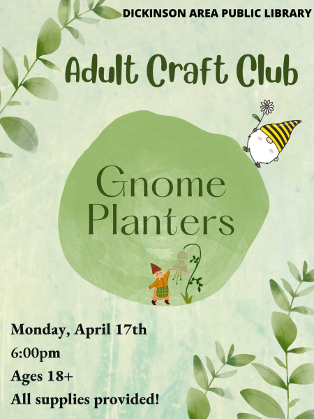 Image for event: Adult Craft Club: Gnome Planters