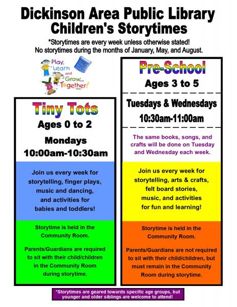 Image for event: Tiny Tots Storytime