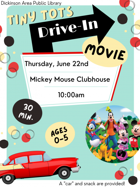 Image for event: Tiny Tots Drive-In Movie